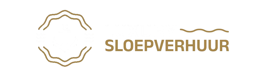 Luxurysloepverhuur uitgeschreven logo goud